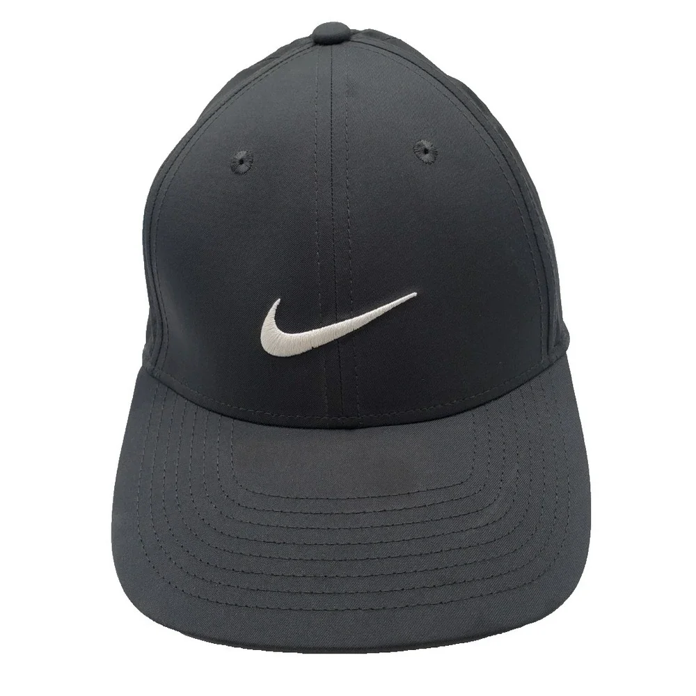 Nike Dri-Fit Legacy91 Swoosh‎ Logo Black Snapback Hat Adjustable